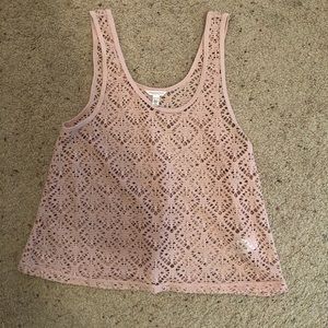 Tan see-through Aeropostale tank top